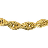 18k Yellow Gold 38g Sparkling Thick 12mm Rope Necklace Italy 20"
