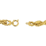 18k Yellow Gold 38g Sparkling Thick 12mm Rope Necklace Italy 20"