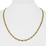 18k Yellow Gold 17g Solid Vintage 3.5mm Fancy Curb Link Chain Necklace 20"