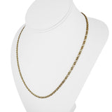 18k Yellow Gold 17g Solid Vintage 3.5mm Fancy Curb Link Chain Necklace 20"