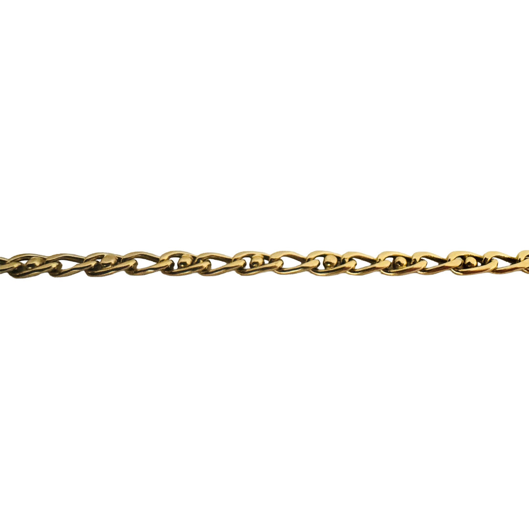 18k Yellow Gold 17g Solid Vintage 3.5mm Fancy Curb Link Chain Necklace 20"