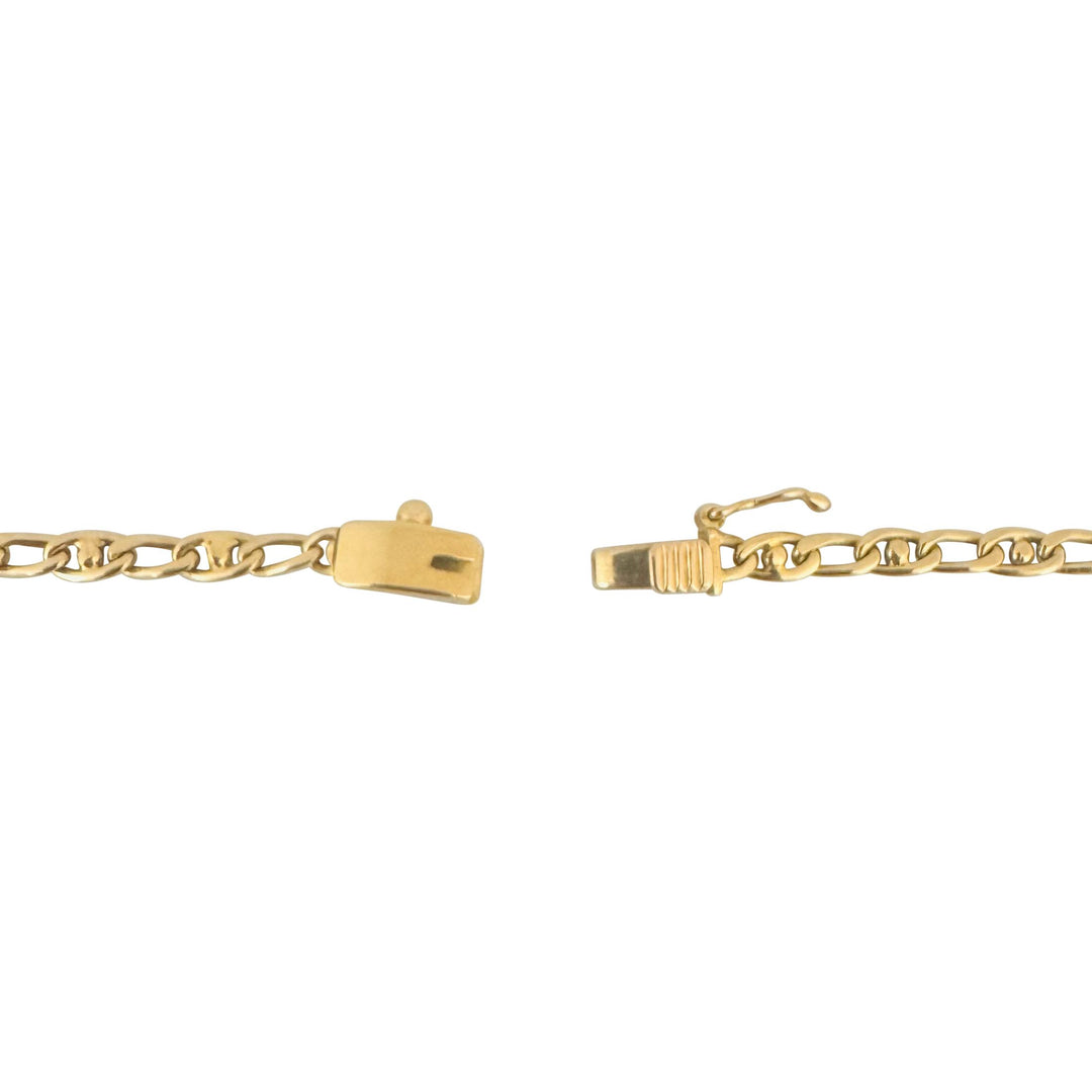 18k Yellow Gold 17g Solid Vintage 3.5mm Fancy Curb Link Chain Necklace 20"