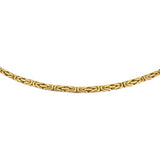 18k Yellow Gold 29g Solid Heavy 3mm Squared Byzantine Link Necklace Italy 17.5"