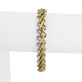 14k Yellow Gold 10g Ladies Polished 9.5mm Fancy Link Bracelet Italy 6.5"