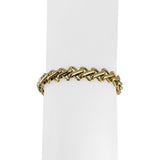 14k Yellow Gold 10g Ladies Polished 9.5mm Fancy Link Bracelet Italy 6.5"