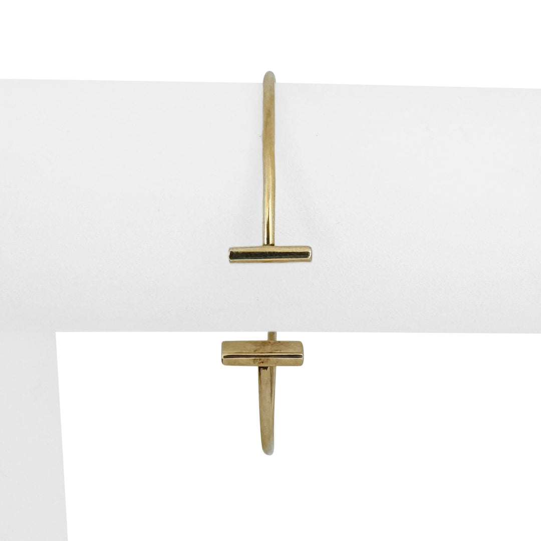 14k Yellow Gold 7.9g Ladies T-Bar Flex Cuff Bracelet 7.25"