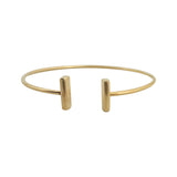 14k Yellow Gold 7.9g Ladies T-Bar Flex Cuff Bracelet 7.25"