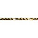 14k Yellow Gold 10.5g Solid Men's 6mm Figaro Link Bracelet Italy 8.25"