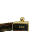 14k Yellow Gold 15.8g Solid Ladies 4mm Omega Link Necklace 16"