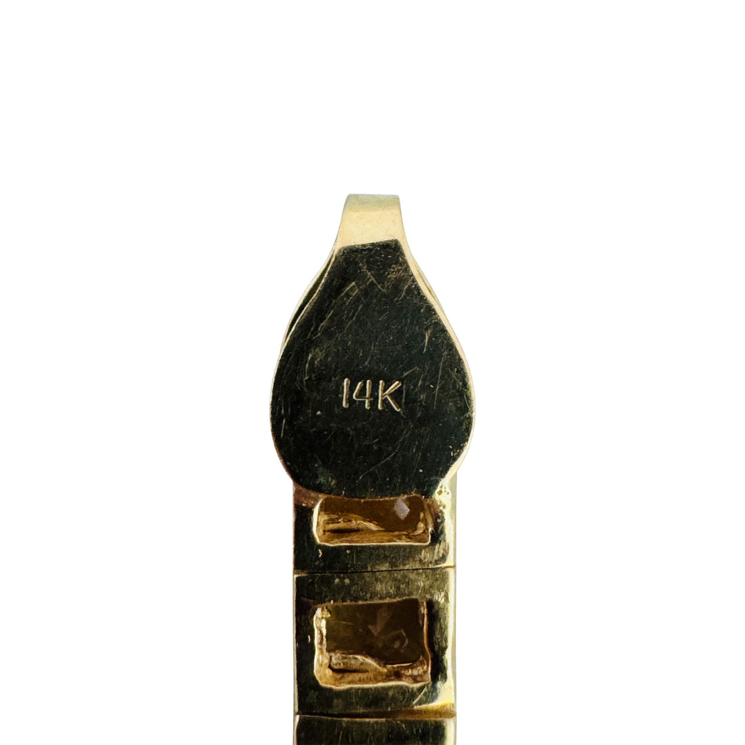 14k Yellow Gold 17.5g Solid Ladies Multi Gemstone Rainbow Tennis Bracelet 7"