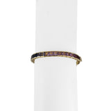 14k Yellow Gold 17.5g Solid Ladies Multi Gemstone Rainbow Tennis Bracelet 7"