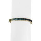 14k Yellow Gold 17.5g Solid Ladies Multi Gemstone Rainbow Tennis Bracelet 7"