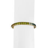 14k Yellow Gold 17.5g Solid Ladies Multi Gemstone Rainbow Tennis Bracelet 7"