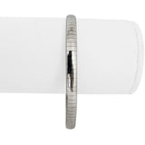 14k White Gold 13.8g Solid Ladies 5mm Omega Link Bracelet Italy 7"