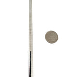 14k White Gold 13.8g Solid Ladies 5mm Omega Link Bracelet Italy 7"