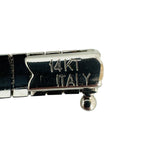 14k White Gold 13.8g Solid Ladies 5mm Omega Link Bracelet Italy 7"