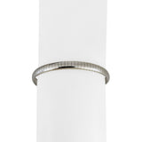 14k White Gold 13.8g Solid Ladies 5mm Omega Link Bracelet Italy 7"