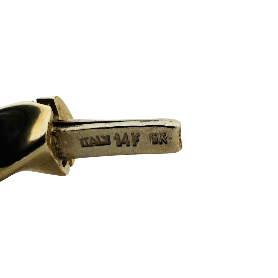 14k Yellow Gold 21g Solid Heavy Vintage 6mm Spiral Bangle Bracelet Italy 7"