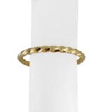 14k Yellow Gold 21g Solid Heavy Vintage 6mm Spiral Bangle Bracelet Italy 7"