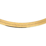 14k Yellow Gold 29.6g Solid Heavy 6.5mm Herringbone Link Necklace Italy 20"