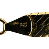 14k Yellow Gold 29.6g Solid Heavy 6.5mm Herringbone Link Necklace Italy 20"