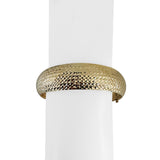 14k Yellow Gold 20.6g Ladies Diamond Cut 17mm Thick Bangle Bracelet 7.5"