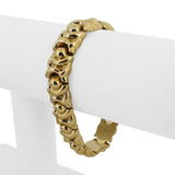 14k Yellow Gold 18.8g Ladies Polished 11mm Fancy Link Bracelet Italy 7"