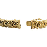 14k Yellow Gold 18.8g Ladies Polished 11mm Fancy Link Bracelet Italy 7"