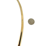 14k Yellow Gold 35.6g Solid Heavy 6mm Omega Link Necklace Italy 16"