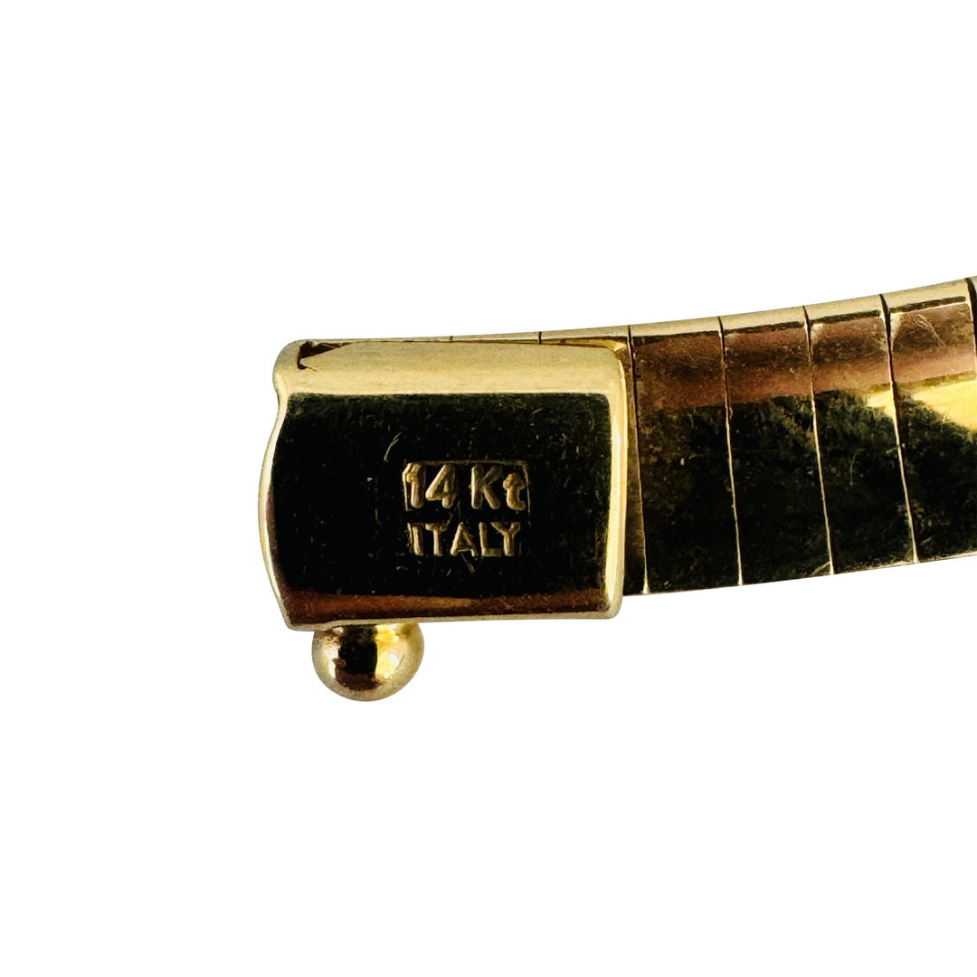 14k Yellow Gold 35.6g Solid Heavy 6mm Omega Link Necklace Italy 16"