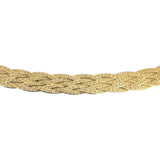14k Yellow Gold 15g Braided Five Strand Herringbone Link Necklace Italy 18"