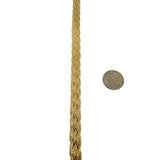 14k Yellow Gold 15g Braided Five Strand Herringbone Link Necklace Italy 18"