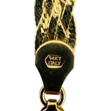 14k Yellow Gold 15g Braided Five Strand Herringbone Link Necklace Italy 18"