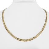 14k Yellow Gold 20.7g Solid Heavy 4mm Curb Link Chain Necklace 19"