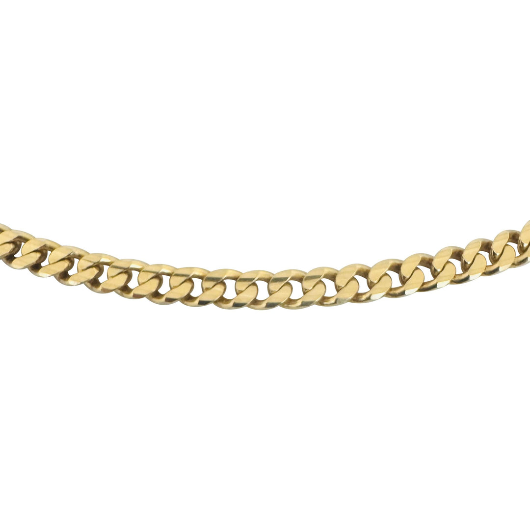 14k Yellow Gold 20.7g Solid Heavy 4mm Curb Link Chain Necklace 19"