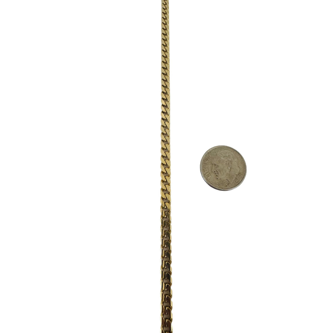 14k Yellow Gold 20.7g Solid Heavy 4mm Curb Link Chain Necklace 19"