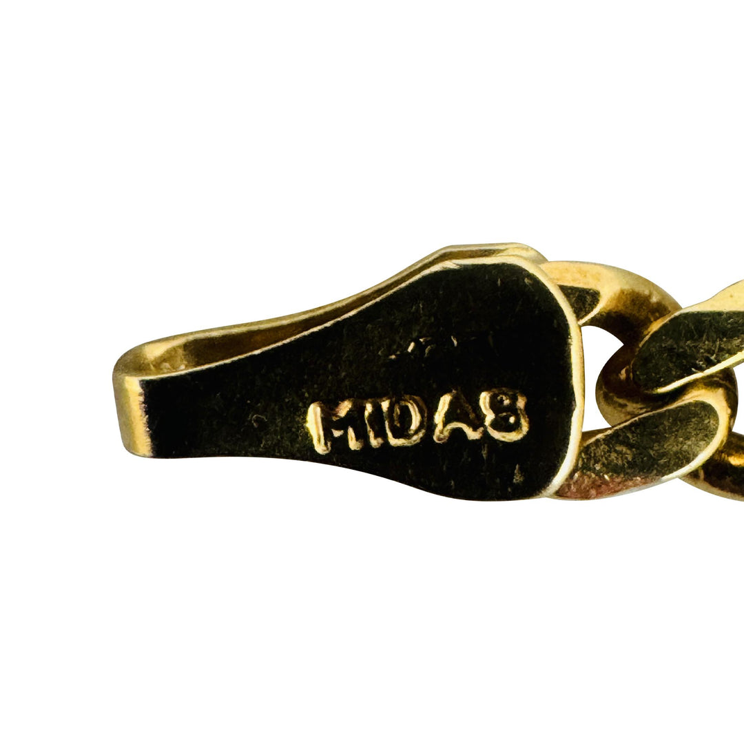 14k Yellow Gold 20.7g Solid Heavy 4mm Curb Link Chain Necklace 19"