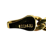 14k Yellow Gold 20.7g Solid Heavy 4mm Curb Link Chain Necklace 19"