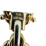 14k Yellow and White Gold 23g Twisted Circle Fancy Link Bracelet Italy 7.5"