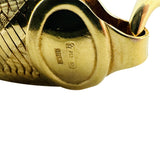 14k Yellow Gold 22.2g Solid Vintage 10mm Etched Herringbone Bracelet Italy 7"