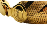 14k Yellow Gold 22.2g Solid Vintage 10mm Etched Herringbone Bracelet Italy 7"