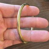 Tiffany & Co. 18k Yellow Gold 17.3g Polished Round Bangle Bracelet Italy 8"
