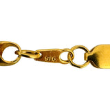 22k Yellow and White Gold 21.2g Diamond Cut Double Barrel Link Necklace 24"