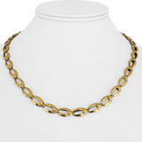 18k Yellow Gold 17.6g Vintage Ladies 6.5mm Fancy Link Necklace Italy 17.5"