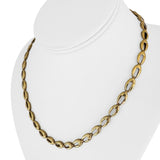 18k Yellow Gold 17.6g Vintage Ladies 6.5mm Fancy Link Necklace Italy 17.5"