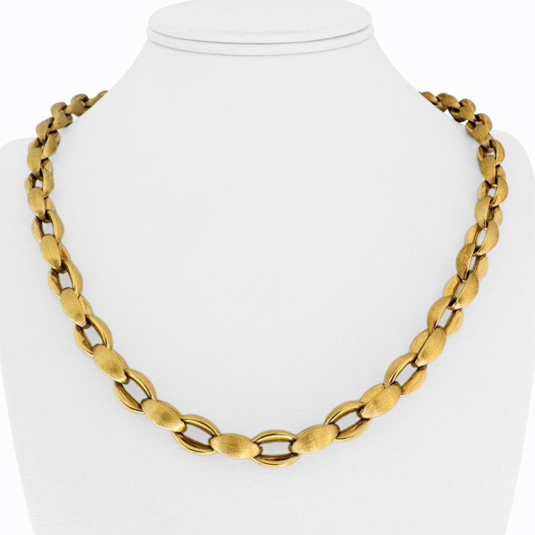 Chiampesan 18k Yellow Gold 57g Heavy Vintage Ladies Fancy Necklace Italy 21"