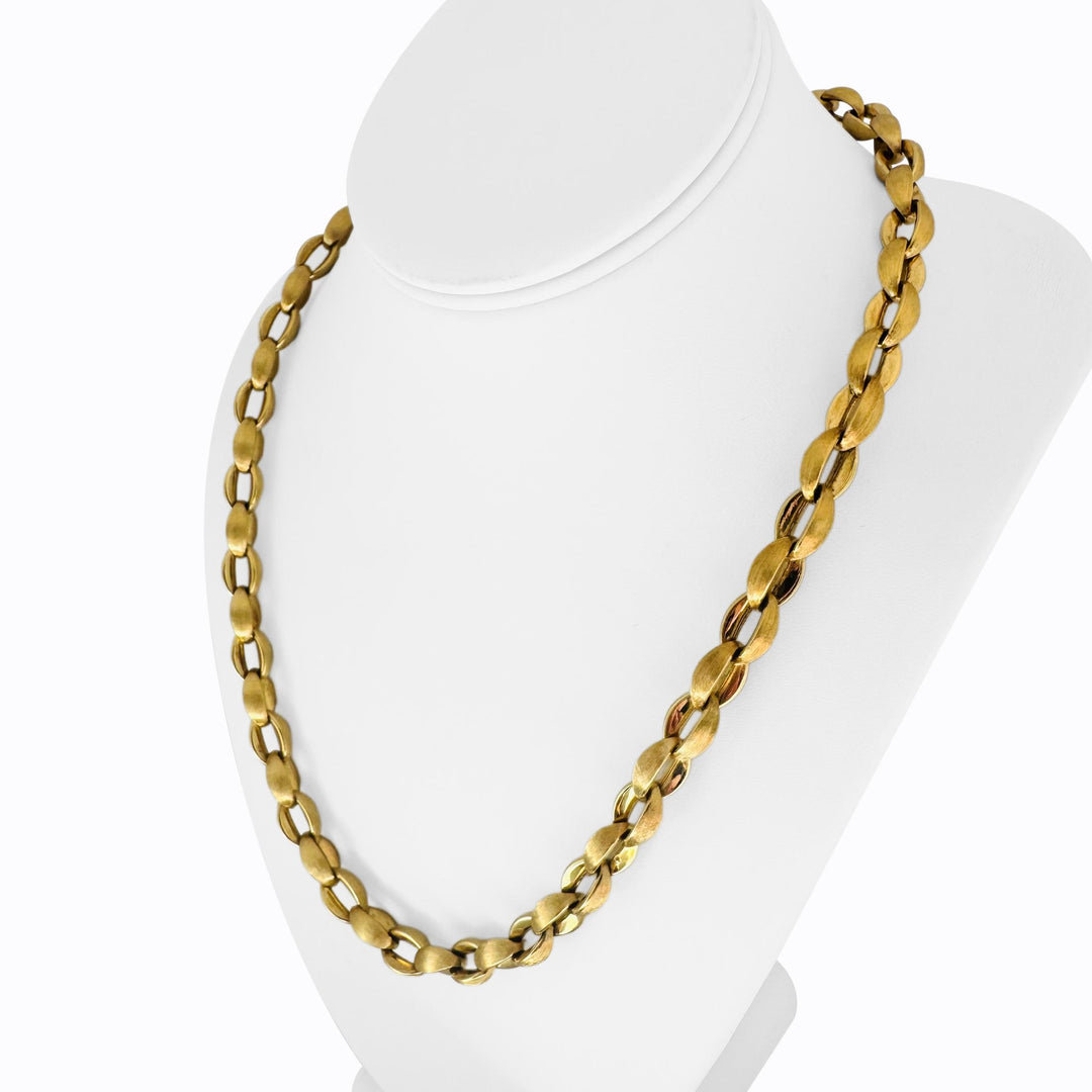 Chiampesan 18k Yellow Gold 57g Heavy Vintage Ladies Fancy Necklace Italy 21"