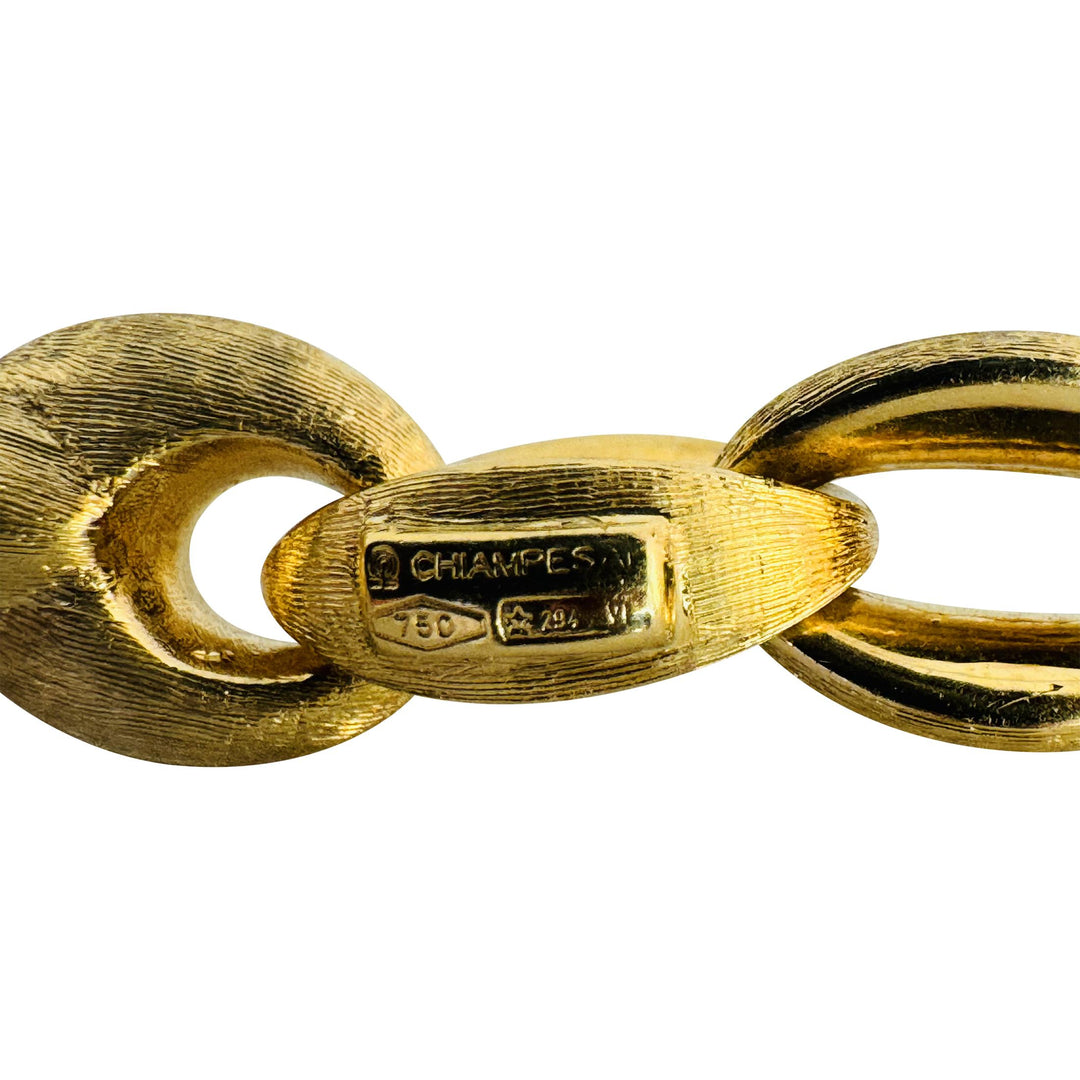 Chiampesan 18k Yellow Gold 57g Heavy Vintage Ladies Fancy Necklace Italy 21"