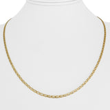18k Yellow Gold 6g Solid Thin 2.4mm Mariner Link Chain Necklace Italy 19"
