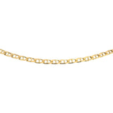 18k Yellow Gold 6g Solid Thin 2.4mm Mariner Link Chain Necklace Italy 19"